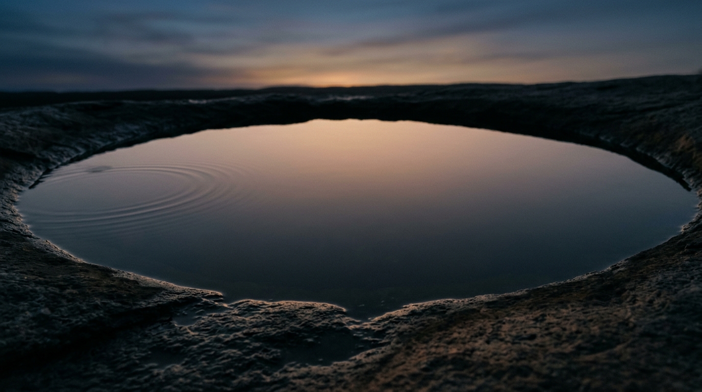 Quiet still pool reflecting light — Self-Enquiry